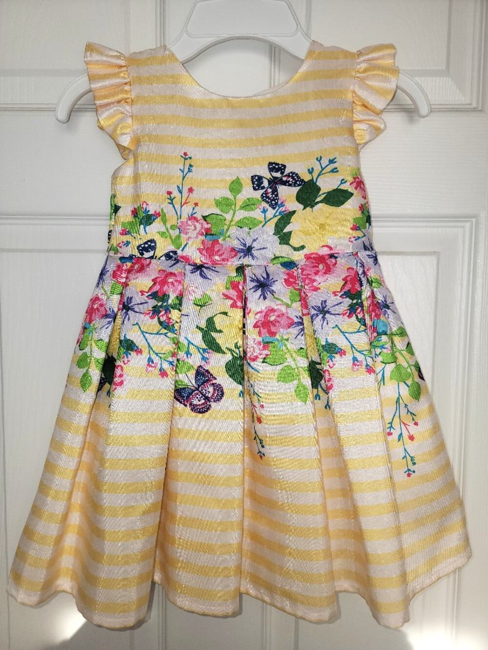 ⚡BOGO⚡ Spring Yellow Striped 2T Girl Dress